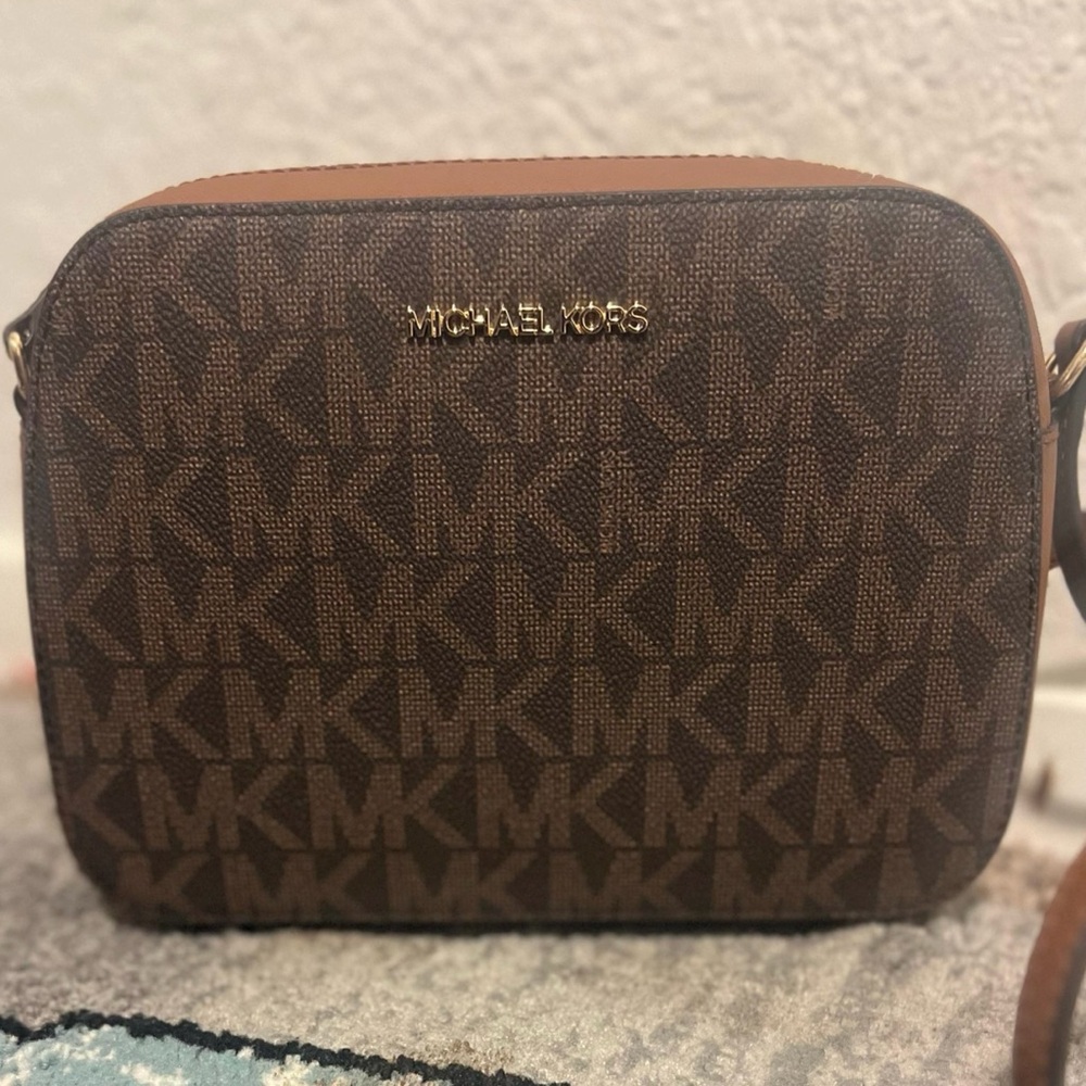 Michael Kors Signature Brown Crossbody Bag
